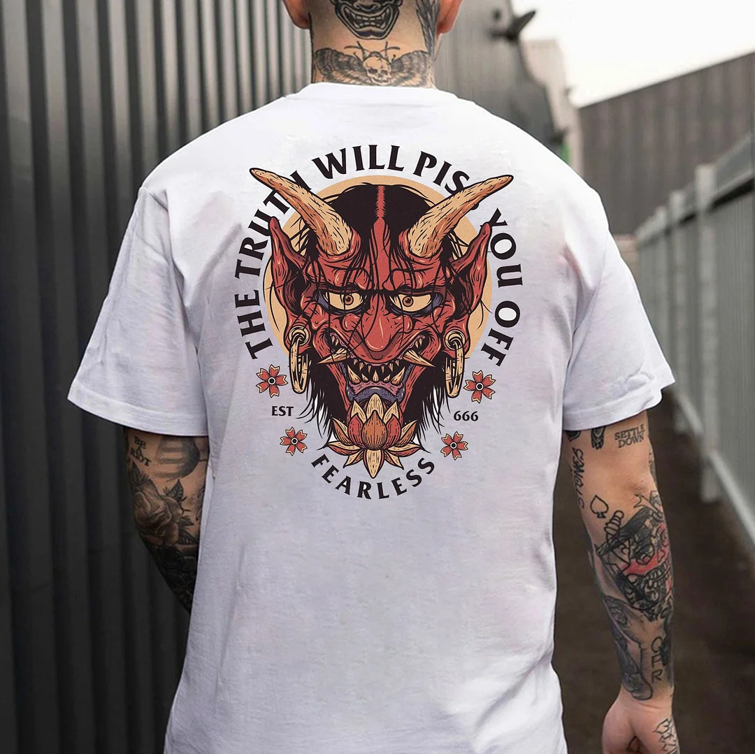 THE TRUTH WILL PISS YOU OFF White Print T-shirt