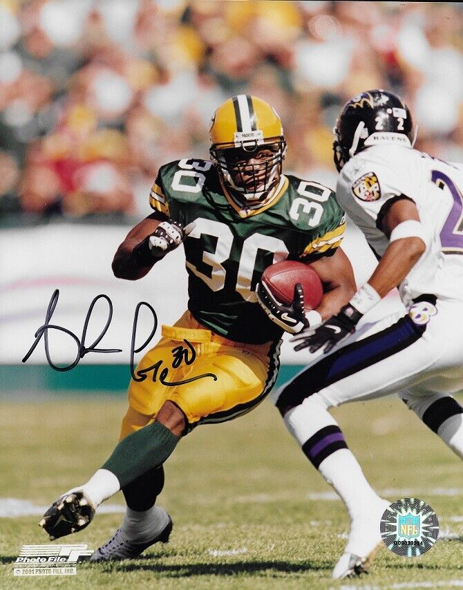 *AHMAN GREEN*SIGNED*AUTOGRAPHED*Photo Poster painting*GREEN BAY*PACKERS*NFL*FOOTBALL*COA*8x10