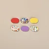 Colorful Flower Oval Barrettes 2PCS Hair Pins Set for Babies