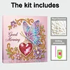 DIY Pearl Painting Love Butterfly with Frame for Home Wall Decor(25x25cm)