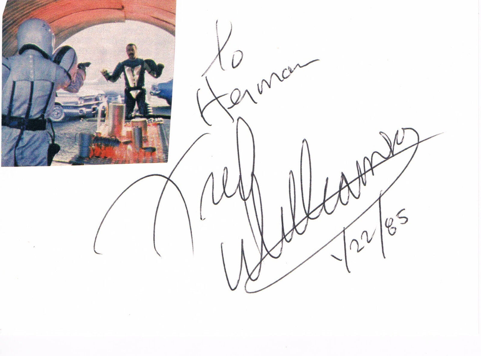 Fred Williamson 1938- autograph signed card 4x6