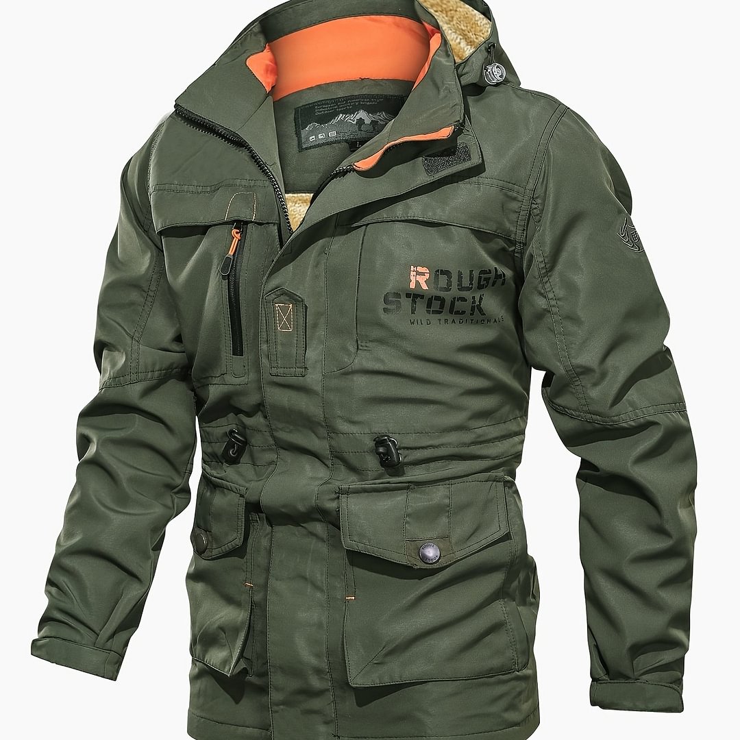 Men's Mid-length Warm And Thickened Hooded Cotton-padded Jacket Coat