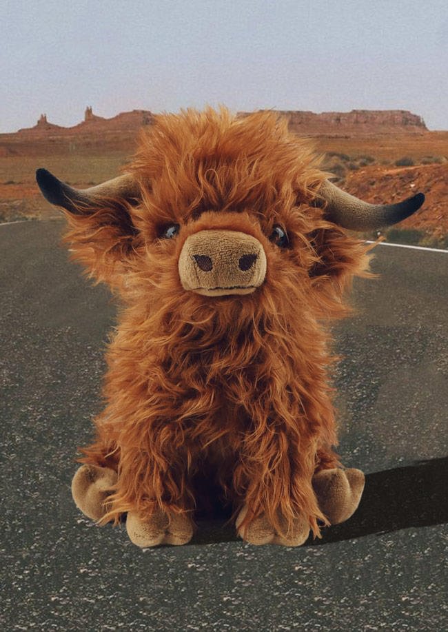 Eco-Friendly Scottish Highland Cow Soft Plush Toy socialshop