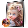 Diamond Painting -DIY Round Drill Curly Hair Big Eyes Girl