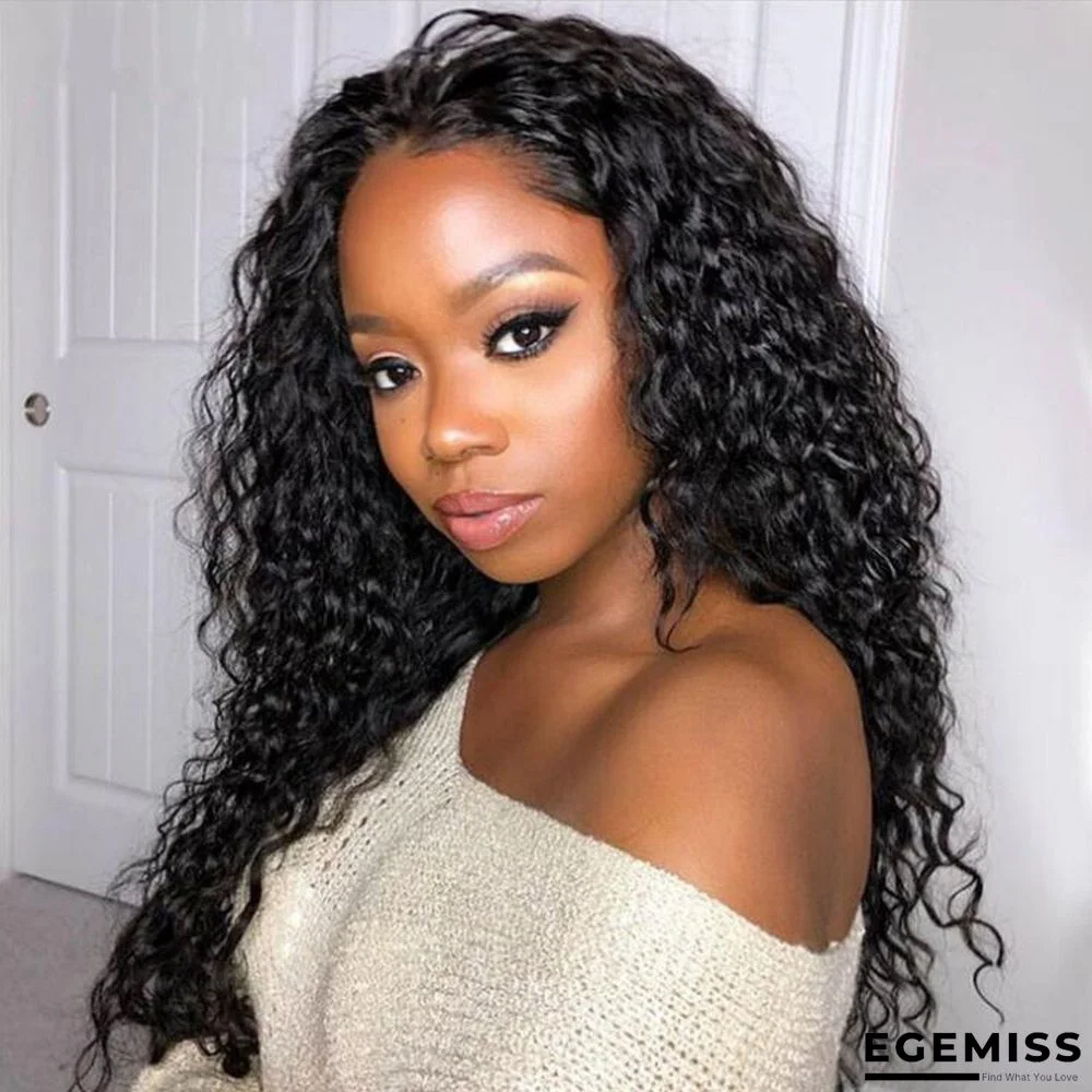 Hot European and American Fashion Wigs Small Curls Black Fluffy Wigs Long Curls | EGEMISS