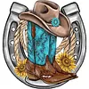 Western Cowboy Boot Hat-11CT Stamped Cross Stitch 45*45cm tapestrymarket