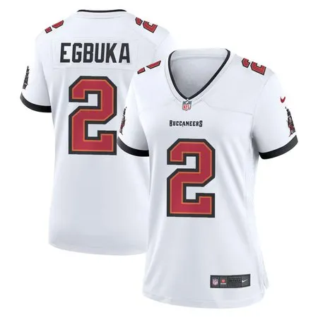 Women's '76 Tampa Bay Buccaneers #2 Emeka Egbuka  White Player Game Jersey