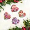 4Pcs Diamond Painting Brooch Diamond Painting Pins Jewelry Kit (Heart )