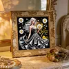 Special Shape Rhinestone Diamond Painting Kit(Black Gold Daisy Beauty)