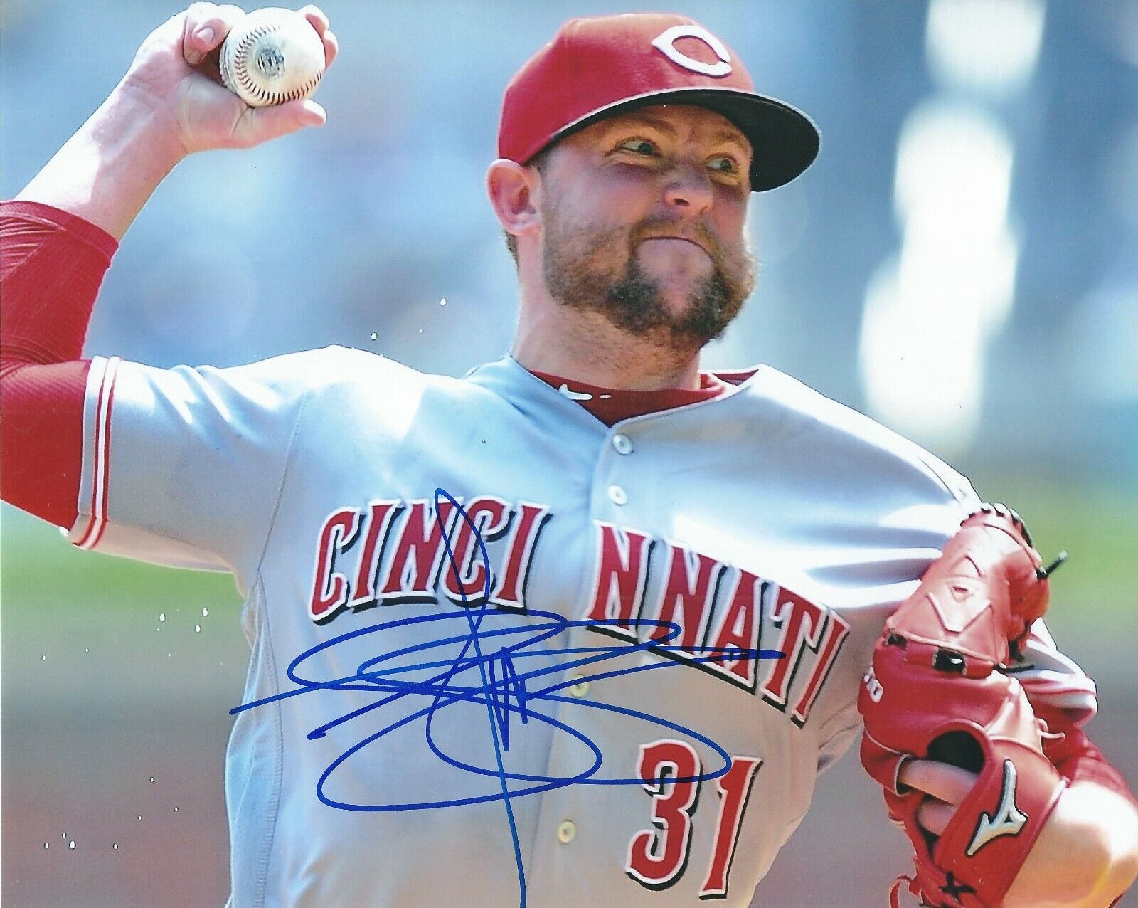 Autographed DREW STOREN Cincinnati Reds 8x10 Photo Poster painting- COA