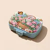 (US Local)Flower Diamond Painting Kit Square Pill Box Portable Medicine Storage Box