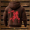 Fashion Western Pattern Fleece Lined Hoodie by Inlyline