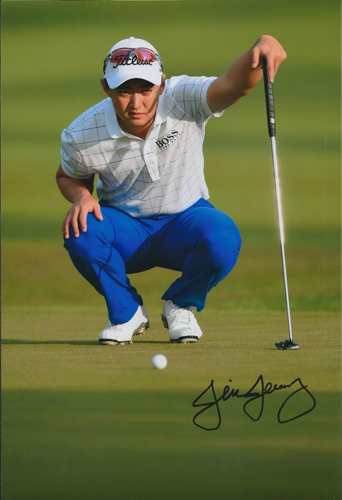 Jin JEONG SIGNED Autograph 12x8 Photo Poster painting AFTAL COA South Korean Golf St Andrews