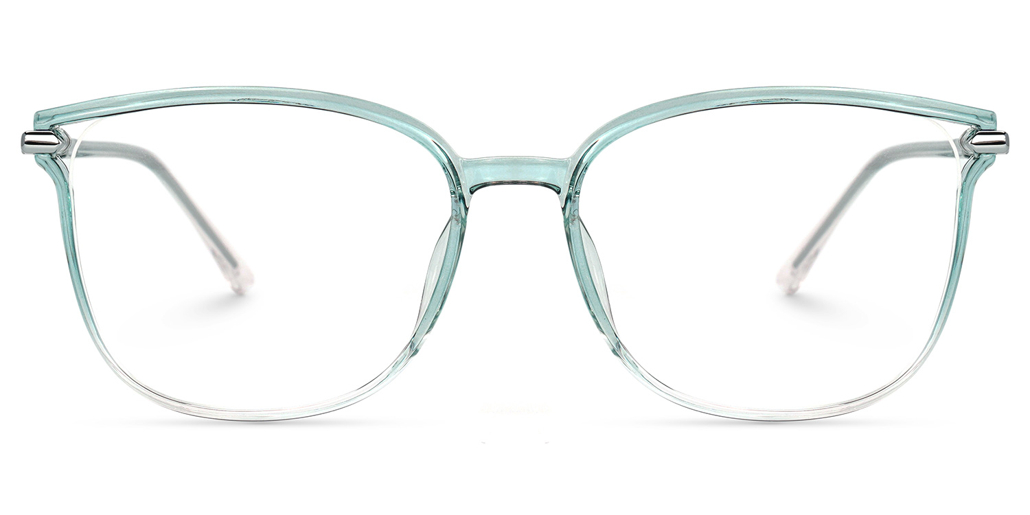 Mander Blau Kristall Quadratisch Brille Blau