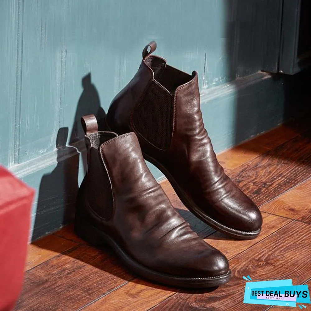 Men's Handmade Genuine Leather Chelsea Boots