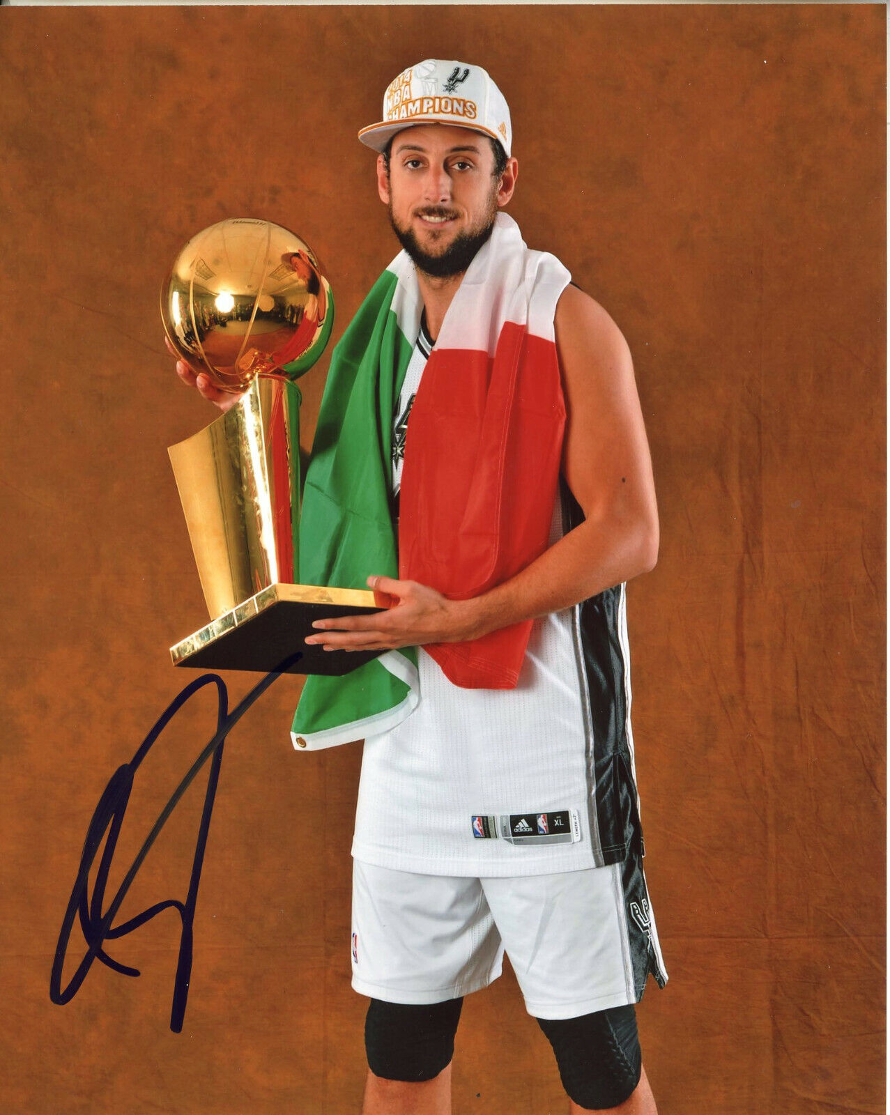 Marco Belinelli Autographed 8x10 San Antonio Spurs#S1302