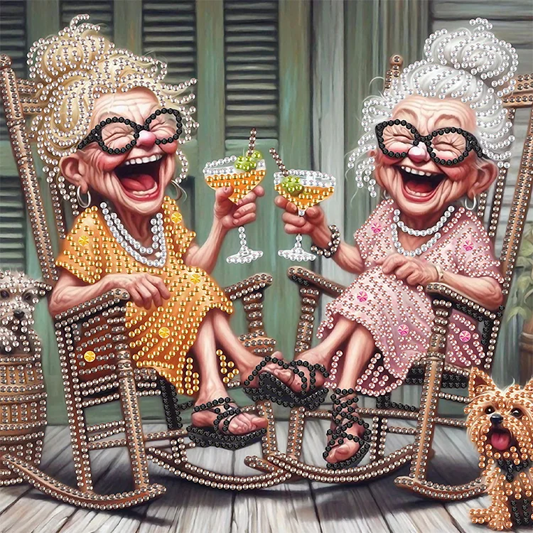 Funny Granny - Partial Drill - Special Diamond Painting(30*30cm)
