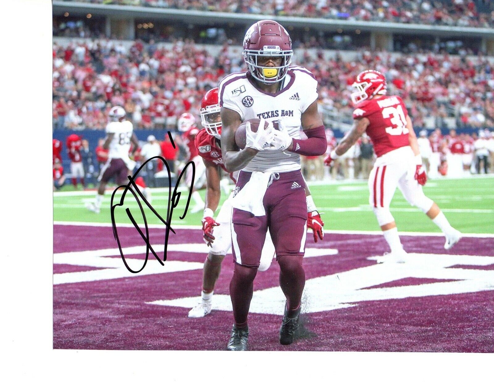 Quartney Davis Texas A&M signed autographed 8x10 football Photo Poster painting WR STAR e