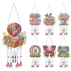 Double Sided Colorful Pattern 5D DIY Crystal Rhinestone Wind Bell Suncatcher Hanging Kits