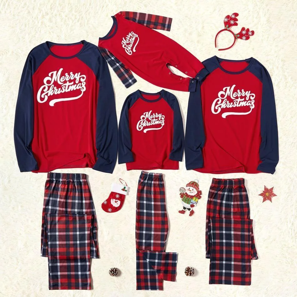 Family Matching Plaid Pajamas Set