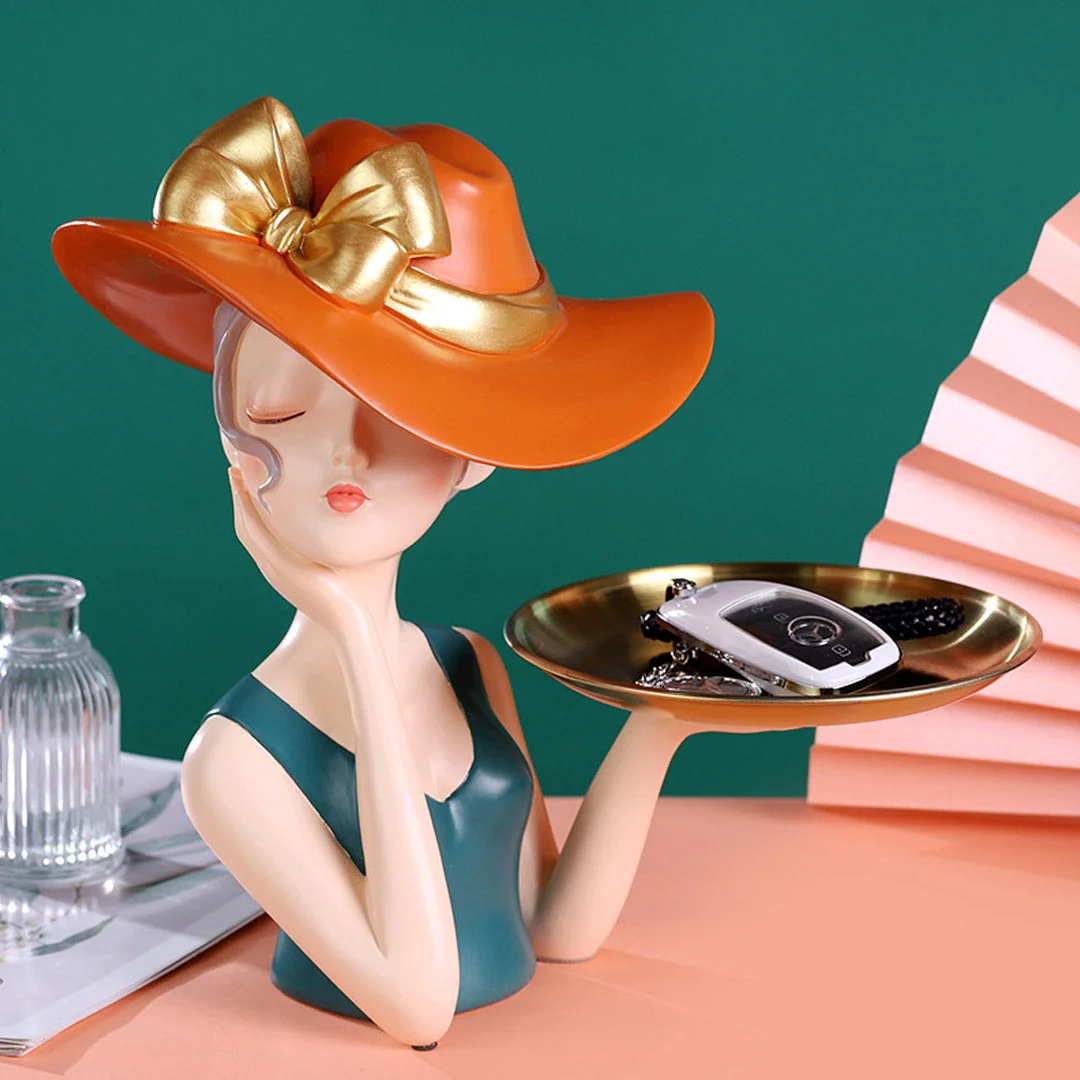Girl with Hat Tray