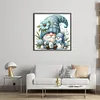 Blue Dryad And Snowman-11CT Counted Cross Stitch 40*40cm/15.75*15.75in