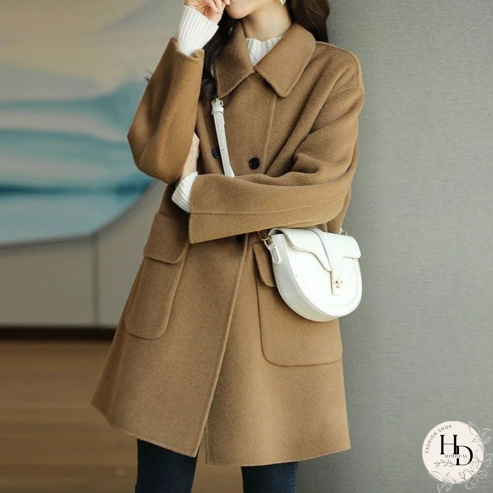 Thickened and Slim Woolen Coat In Autumn and Winter