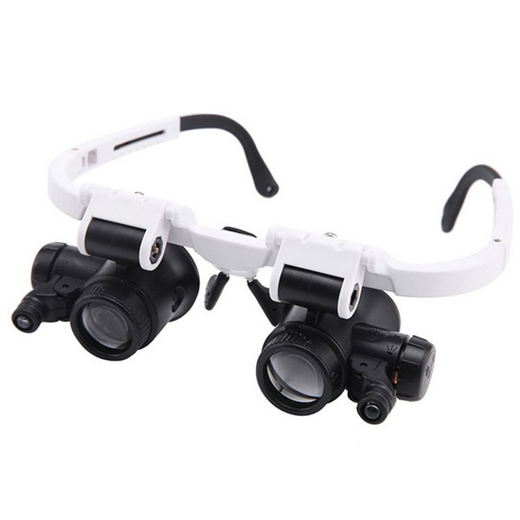 Head Wearing Magnifier Glasses Loupes LED Reading Repair Magnifying Eyewear