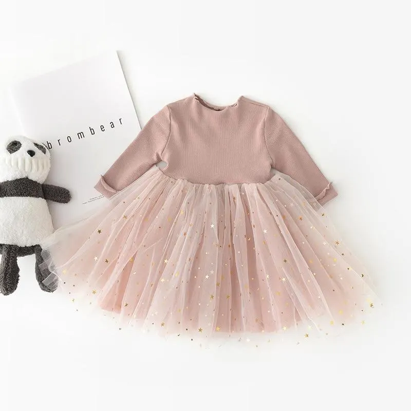 Baby Girls Spring Winter Long Sleeve Tutu Lace Dresses Infantil Newborn 1st Birthday Party Clothes Christening Gown Casual Wear