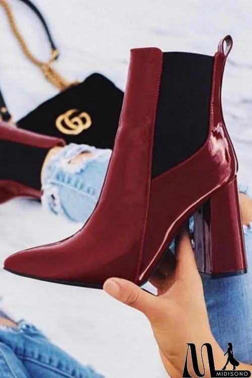 Pointed High Heel Ankle Boots