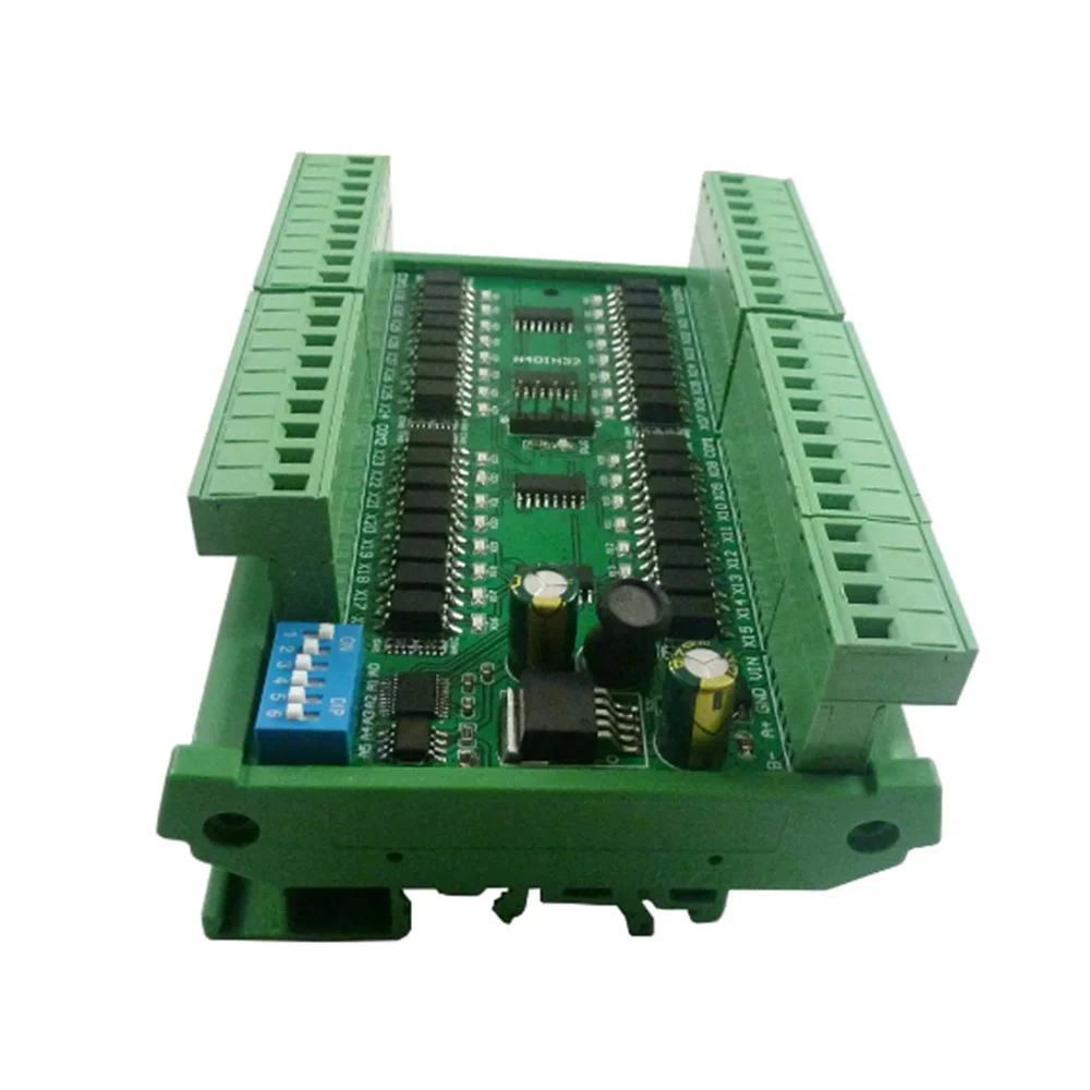 NPN Isolated Digital 32ch PNP Input RS485 Modbus Rtu Controller DC 12V 24V PLC Switch Quantity Acquisition Board