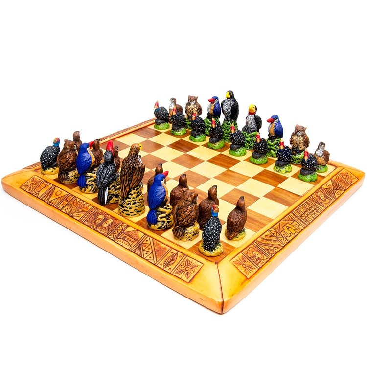 Mini African Bird Chess Set