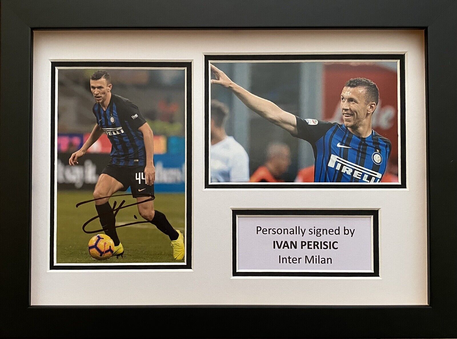 Ivan Perisic Hand Signed Inter Milan Photo Poster painting In A4 Frame Display