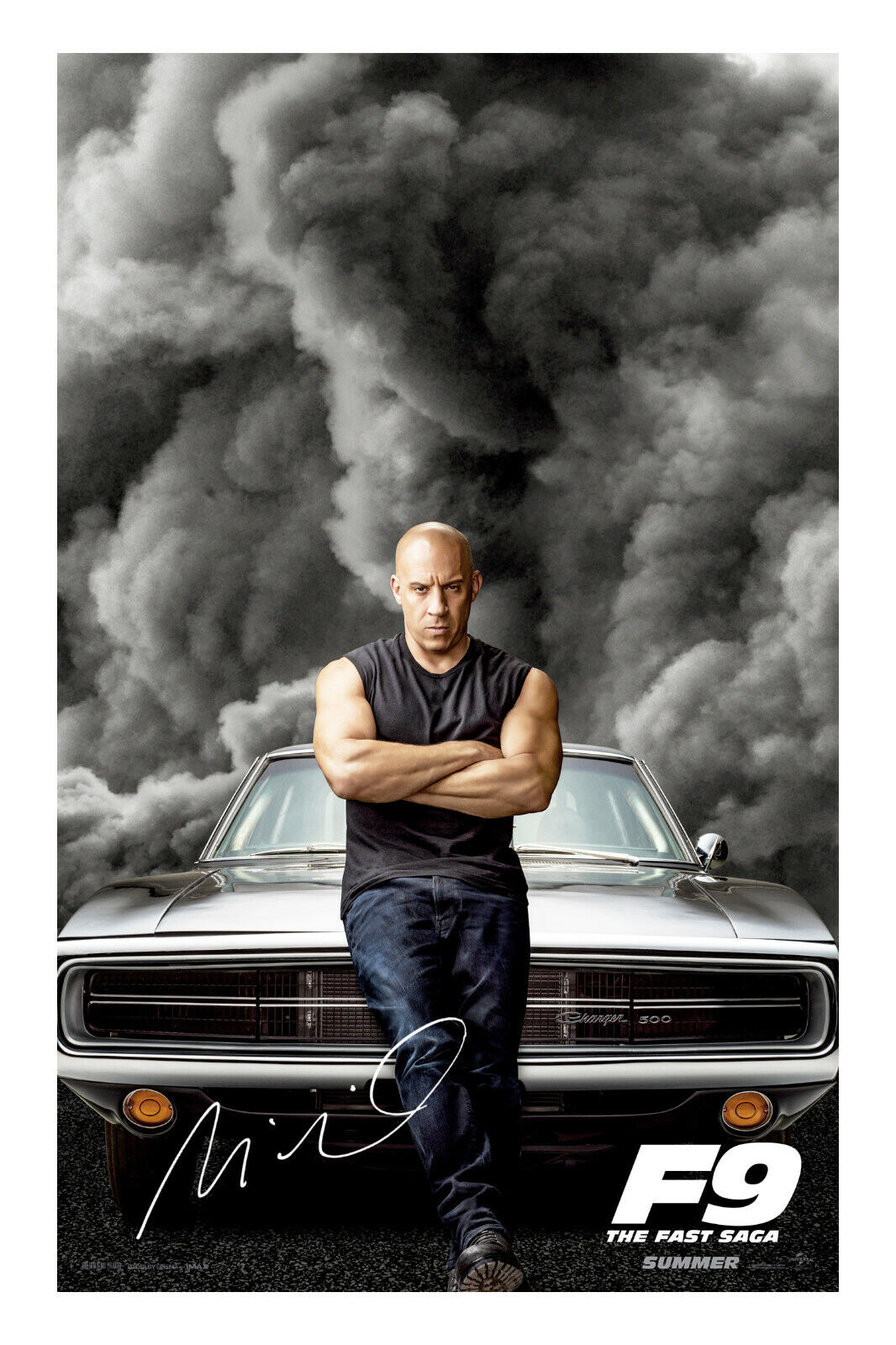 Vin Diesel Fast & Furious 9 Signed A4 Photo Poster painting Print Autograph