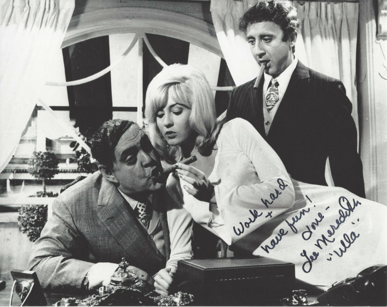 ACTRESS LEE MEREDITH SIGNED AUTHENTIC 'THE PRODUCERS' ULLA 8X10 Photo Poster painting 1 w/COA