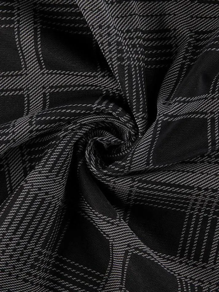 Brownm Y2K Checkered Swing Mini Dress