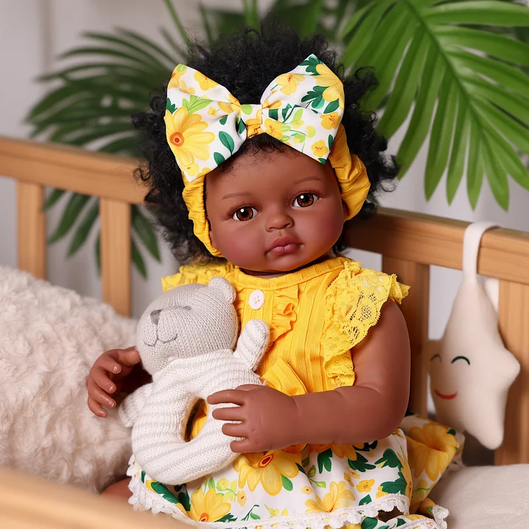 Babeside Smiling Reborn Baby Vogel&nbsp;17'' African American Newborn Girl Healing of the Heart