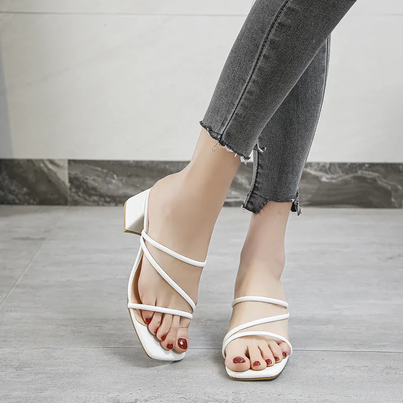 Qengg Women High Heel Sandals Shoes Woman High Heels Gladiator Sandals Pumps Small Sandalias De Mujer Plus Size 35-45