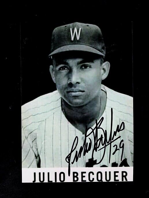 1957 JULIO BECQUER-WASHINGTON SENATORS AUTOGRAPHED 4X6 GLOSSY Photo Poster painting-d.2020