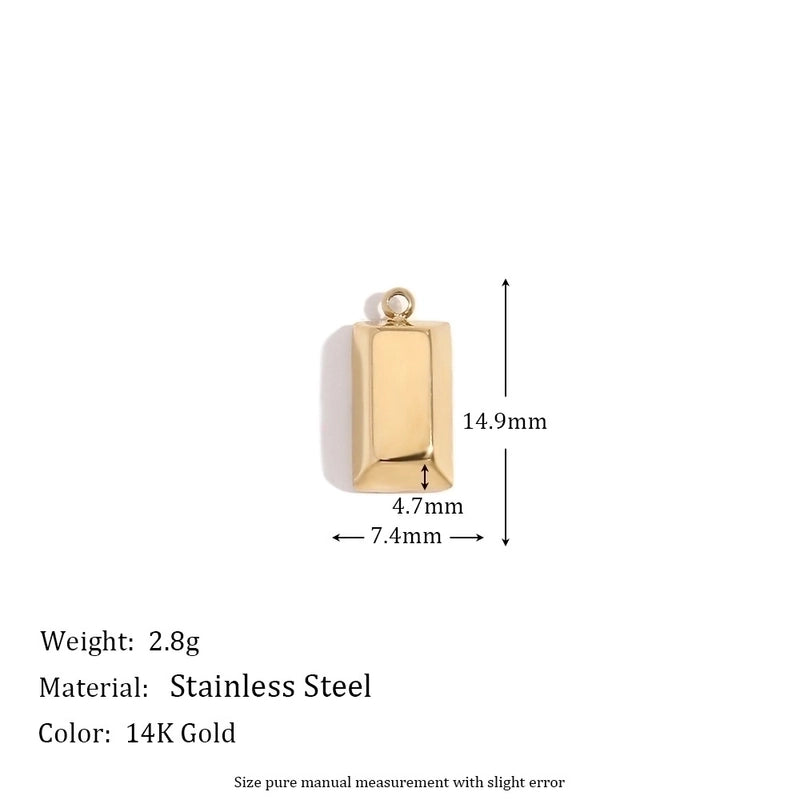1 Piece 304 Stainless Steel 14K Gold Plated Geometric Jewelry Accessories Pendant