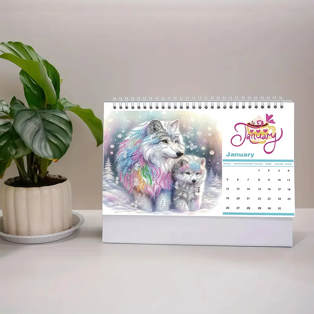 5D/DIY Calendar Crystal Painting Desk Calendars Kit Diamond Decorations Calendar