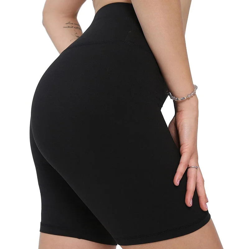 SVOKOR Seamless Biker Shorts Women Solid Push Up Fitness Shorts High Waist Clothing Workout Short Comfortable Female