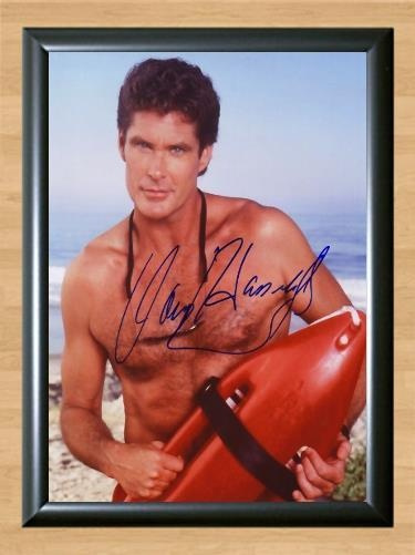 David Hasselhoff Baywatch Signed Autographed Photo Poster painting Poster Print Memorabilia A4 Size