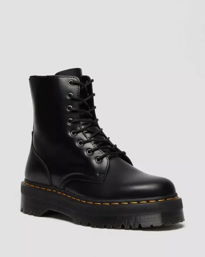 8-Eye Leather Platform Boot for Women