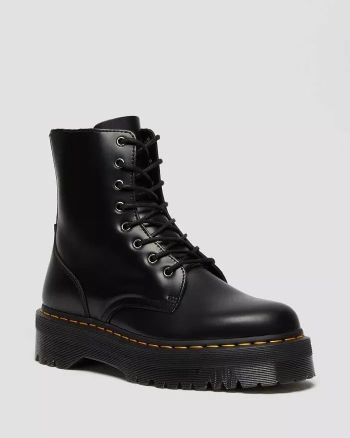 8-Eye Leather Platform Boot for Women