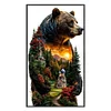 Silhouette Bear-11CT Stamped Cross Stitch 40*70cm(Big Size)