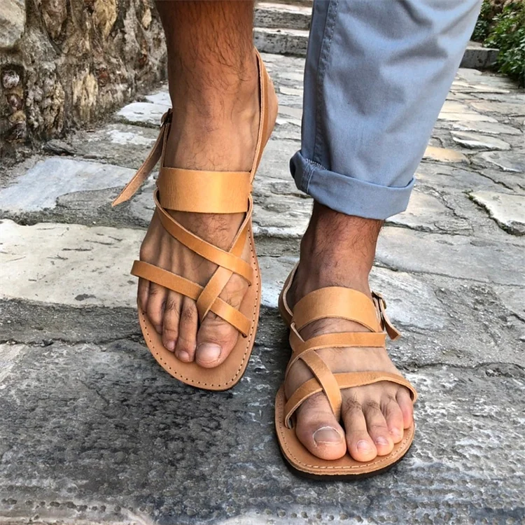 Flip Flops Buckle Ankle Straps Casual Round Toe Sandals - PRE ORDER