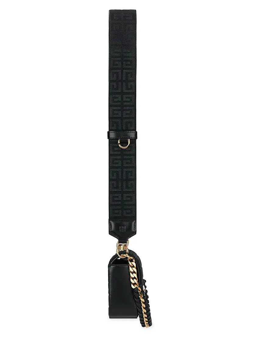 Givenchy Woven Chain Logo Crossbody Bag-Black