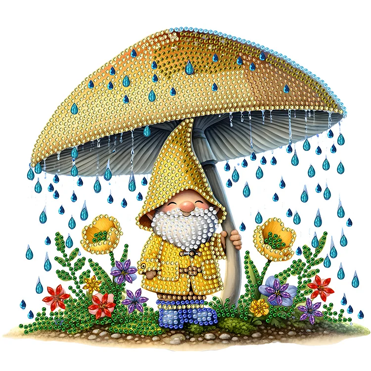 Garden Gnome 30*30CM (Canvas) Special Drill Diamond Painting gbfke