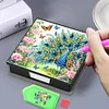 Peacock Diamond Painting Memo Pad Holder with 160 Sheets of Paper for DIY Craft